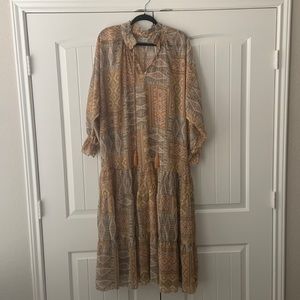 Boho Maxi Dress (NWOT) Size L